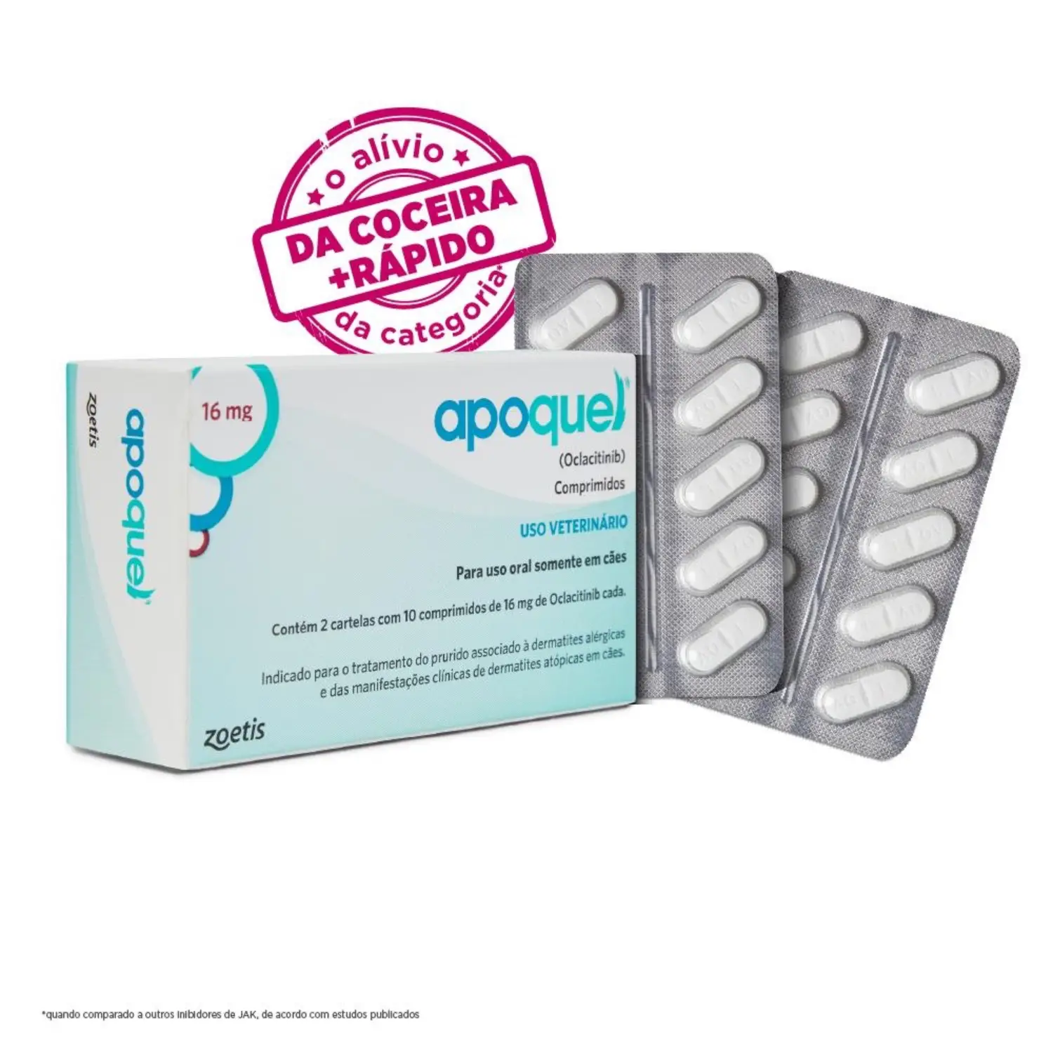 Apoquel - Embalagem e Comprimidos 16 mg